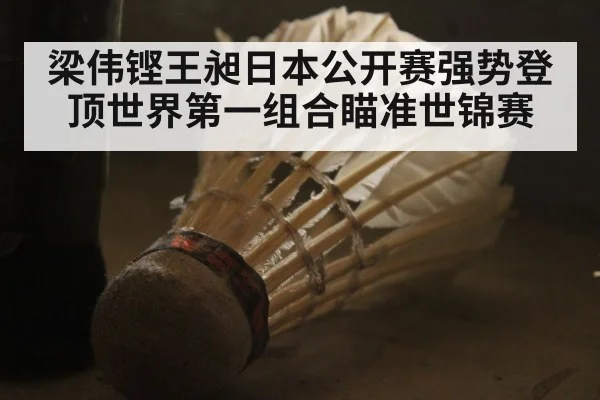 梁伟铿王昶日本公开赛强势登顶世界第一组合瞄准世锦赛